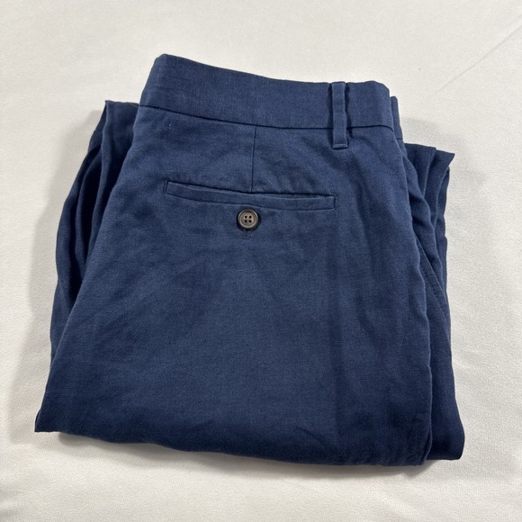 Michael Kors 100% Linen Navy Blue Chino Pants Men's Size 33x30 Summer Casual - Picture 1 of 9